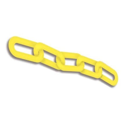 Accuform PRC211YL STANDARD CHAIN LINKS, 2 X 1 X 14 IN, 100 FT L, Yellow, POLYETHYLENE PLASTIC PRC211YL